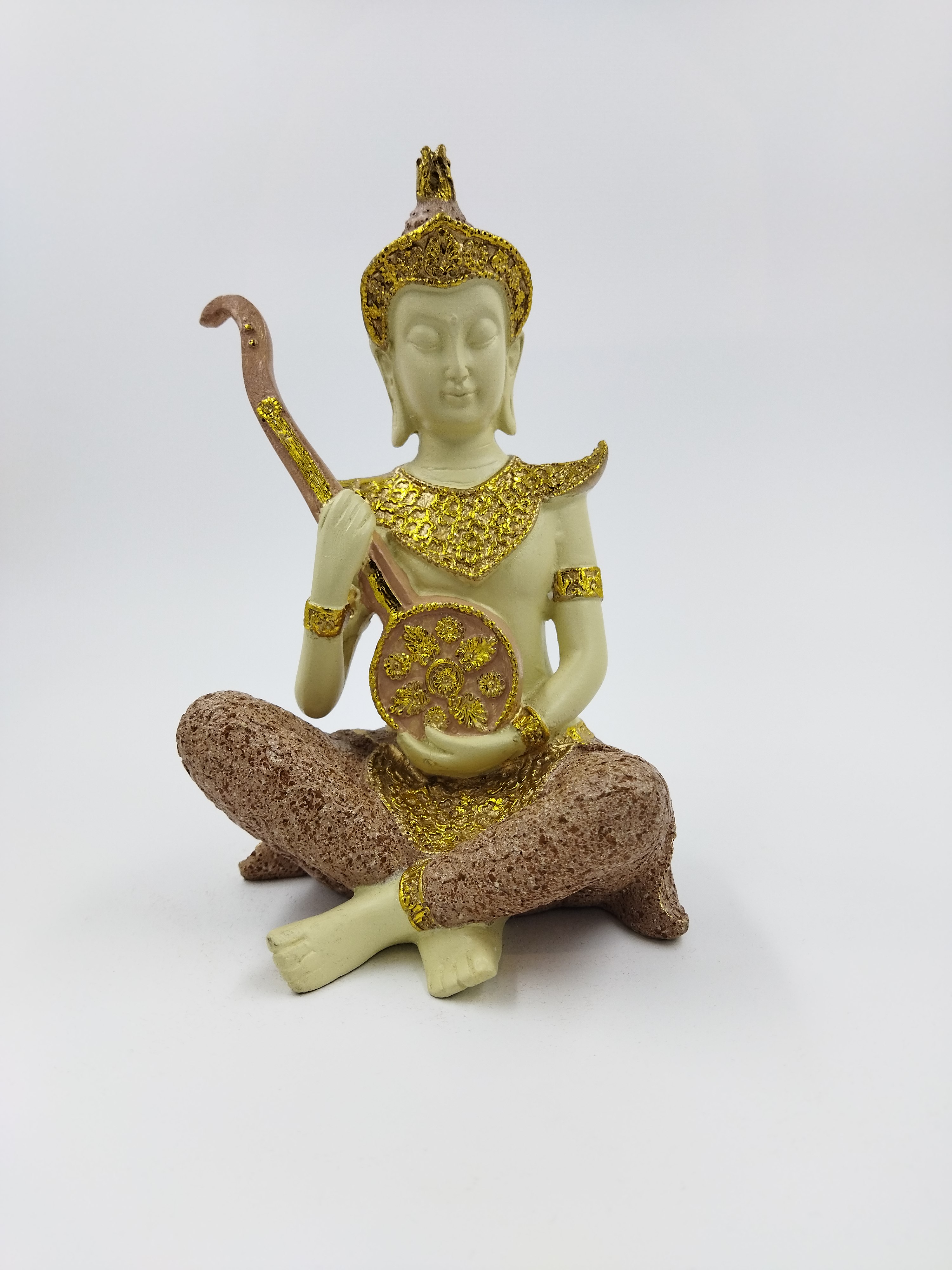 Thai Buddha Statue Praying Figurine Feng Shui Ornaments Lucky Decoration 